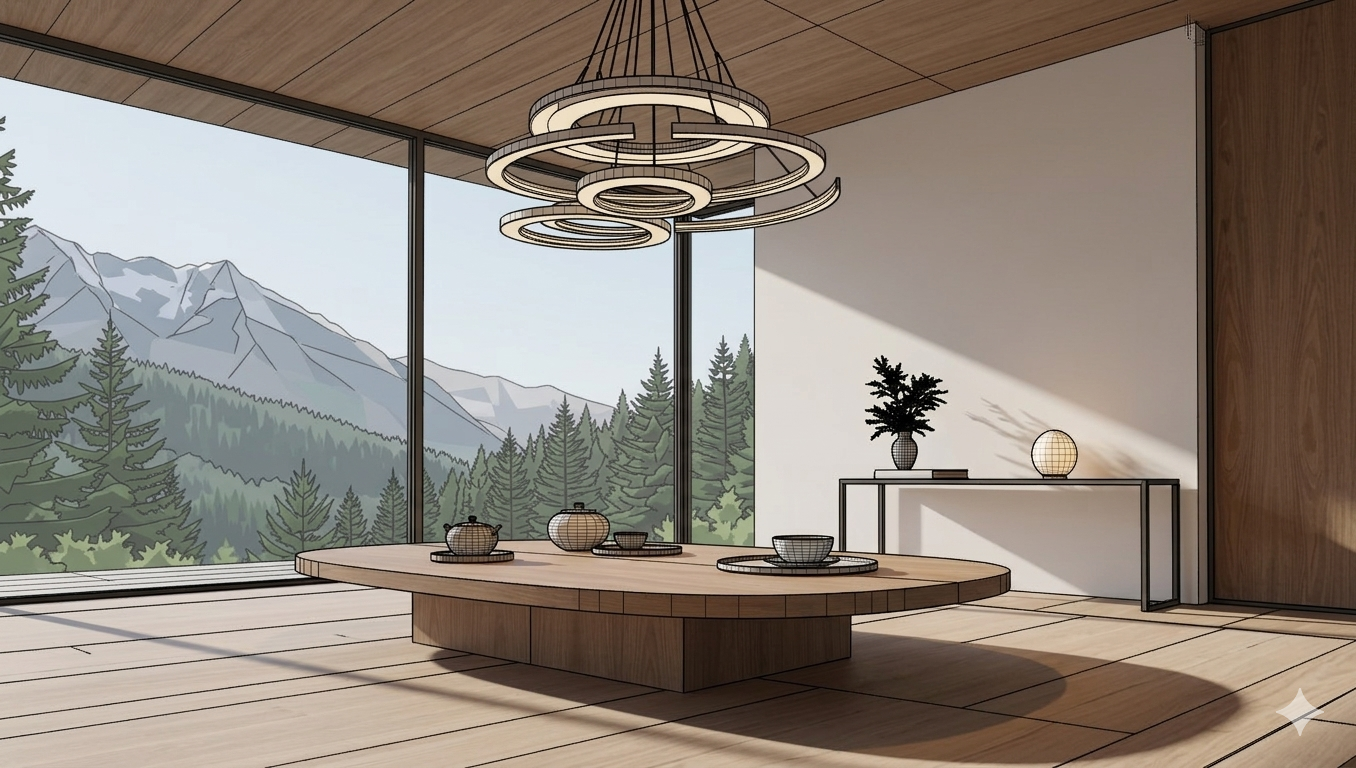 Modern lighting project visualization for designers and architects