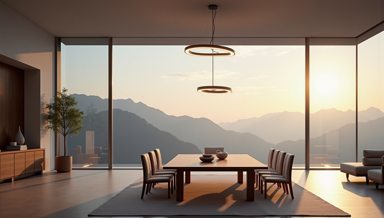 Atmospheric interior lighting for custom lighting project inquiry