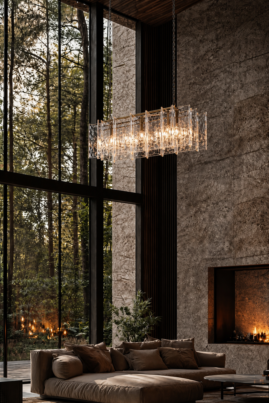 Custom decorative lighting design for project spaces
