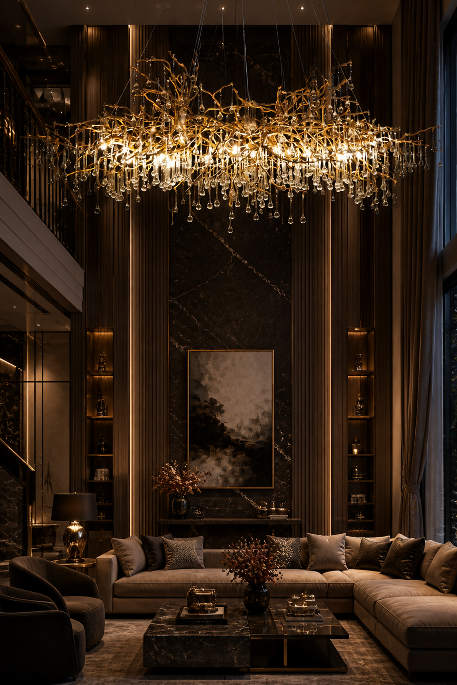 Custom chandelier project for villa and hospitality lighting