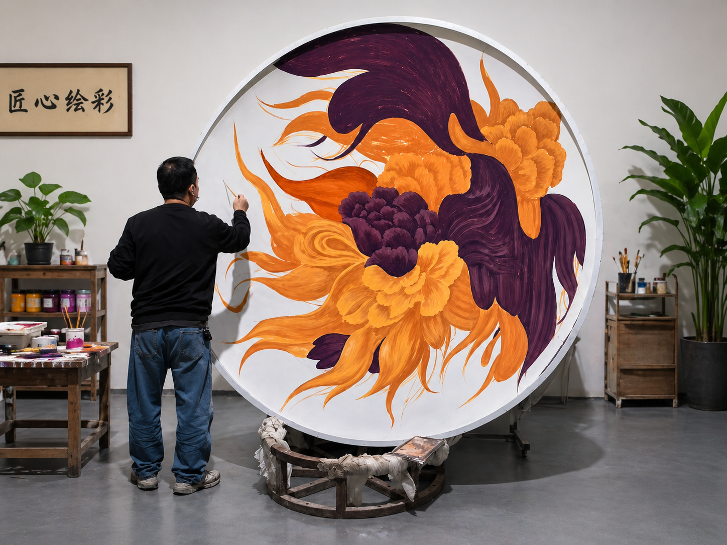 Custom lighting artistic hand-painting process