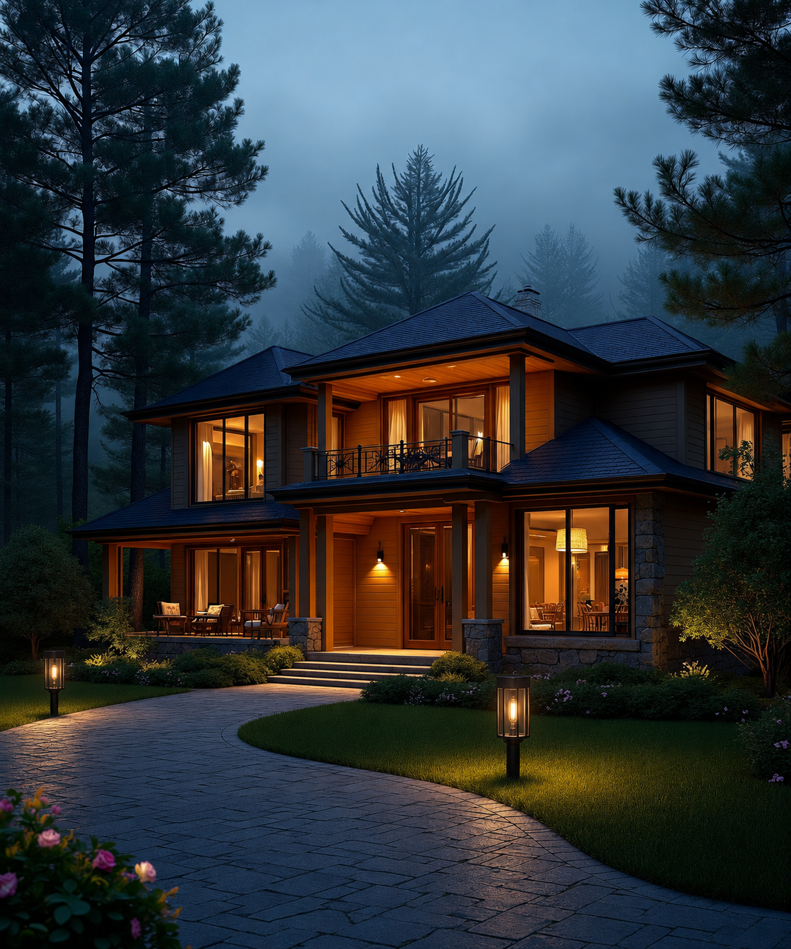 Outdoor lighting for gardens terraces facades and exterior walls